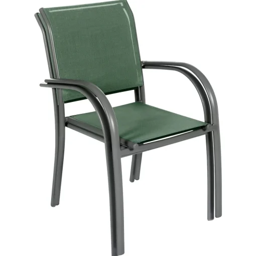 Cadeira com braços PIAZZA verde olive e graphite