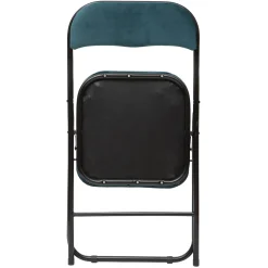 Cadeira dobrável em veludo azul