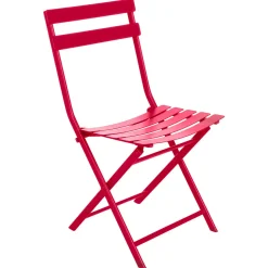 Cadeira dobrável GREENSBORO rosa em metal