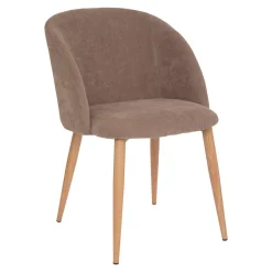 Cadeira em tecido taupe celeste