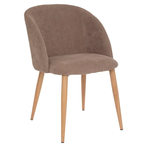 Cadeira em tecido taupe celeste