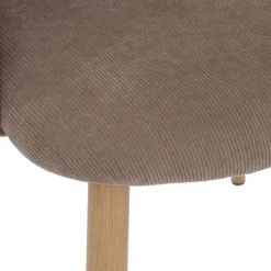 Cadeira em tecido taupe celeste