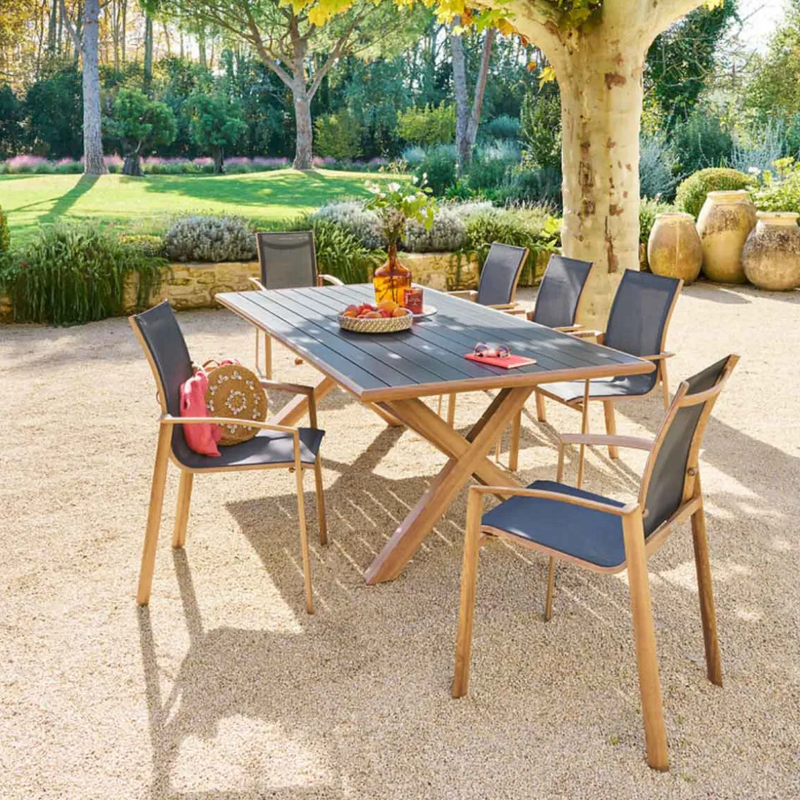 Cadeira empilhável AXANT cinza