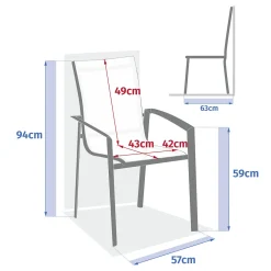 Cadeira empilhável AXANT cinza