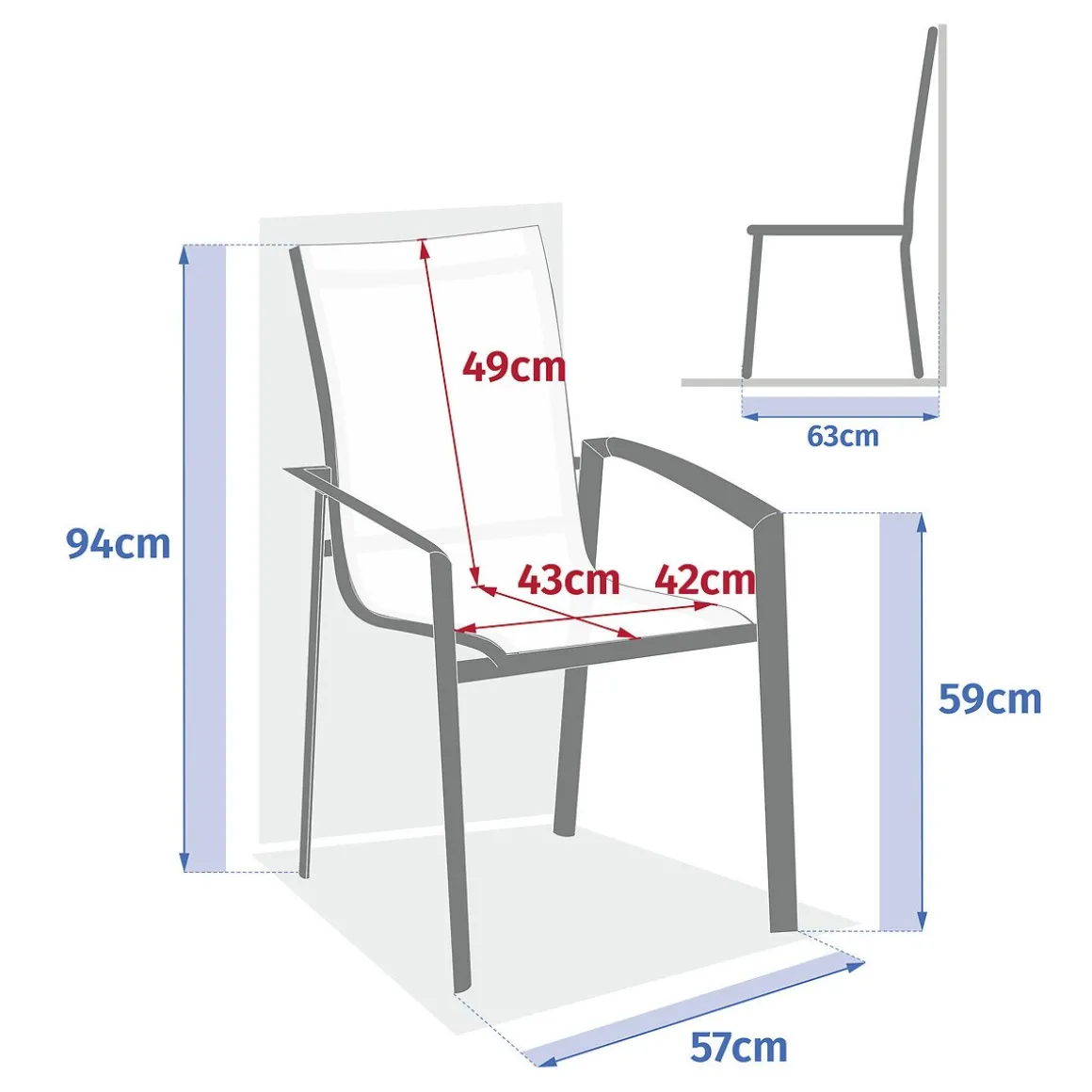 Cadeira empilhável AXANT verde