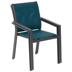 Cadeira empilhável ESSENTIA azul em alumínio