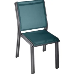 Cadeira empilhável ESSENTIA azul em alumínio