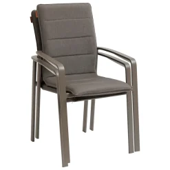 Cadeira emplhável DIESE bege em alumínio