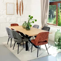 Cadeira KAI âmbar em veludo