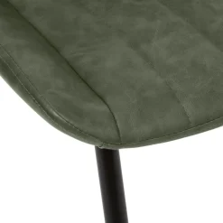 Cadeira OLWEN verde efeito couro