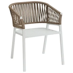 Cadeira ORIENGO taupe e branco