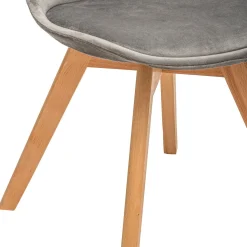 Cadeira PATCH BAYA cinza de veludo