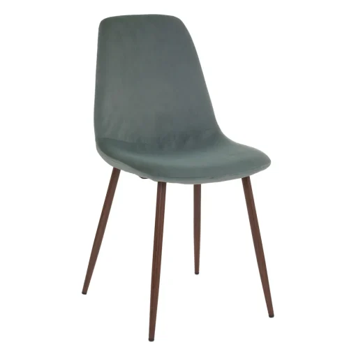 Cadeira ROKA em veludo verde celadon