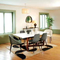 Cadeira ROKA em veludo verde celadon
