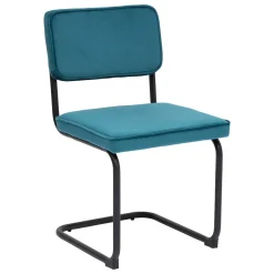 Cadeira SERSI azul de veludo