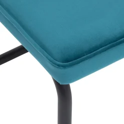 Cadeira SERSI azul de veludo