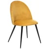 Cadeira SLANO amarela de veludo