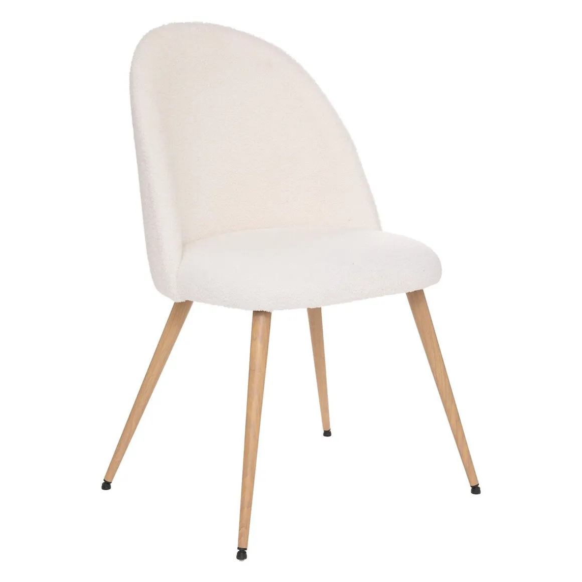 Cadeira SLANO branco em pelo bouclé
