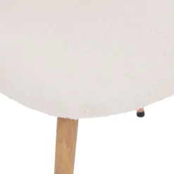 Cadeira SLANO branco em pelo bouclé