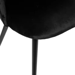 Cadeira SLANO preta de veludo