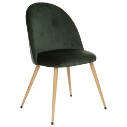Cadeira SLANO verde de veludo