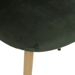 Cadeira SLANO verde de veludo