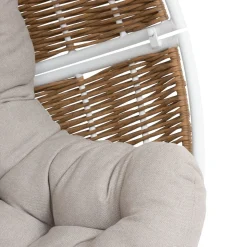 Cadeirão Baloiço Orbiana Taupe e Branco