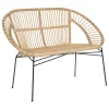 Cadeirão de 2 lugares KEKO bege 86x67x121cm