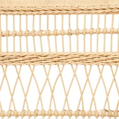 Cadeirão de 2 lugares LUMIÈRE D'HIVER bege em rattan 83x66,5x126cm