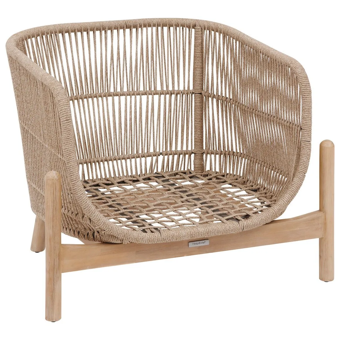 Cadeirão DEONA taupe em madeira acácia