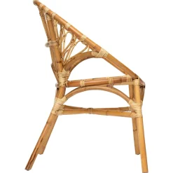 Cadeirão FOLK praya bege em rattan
