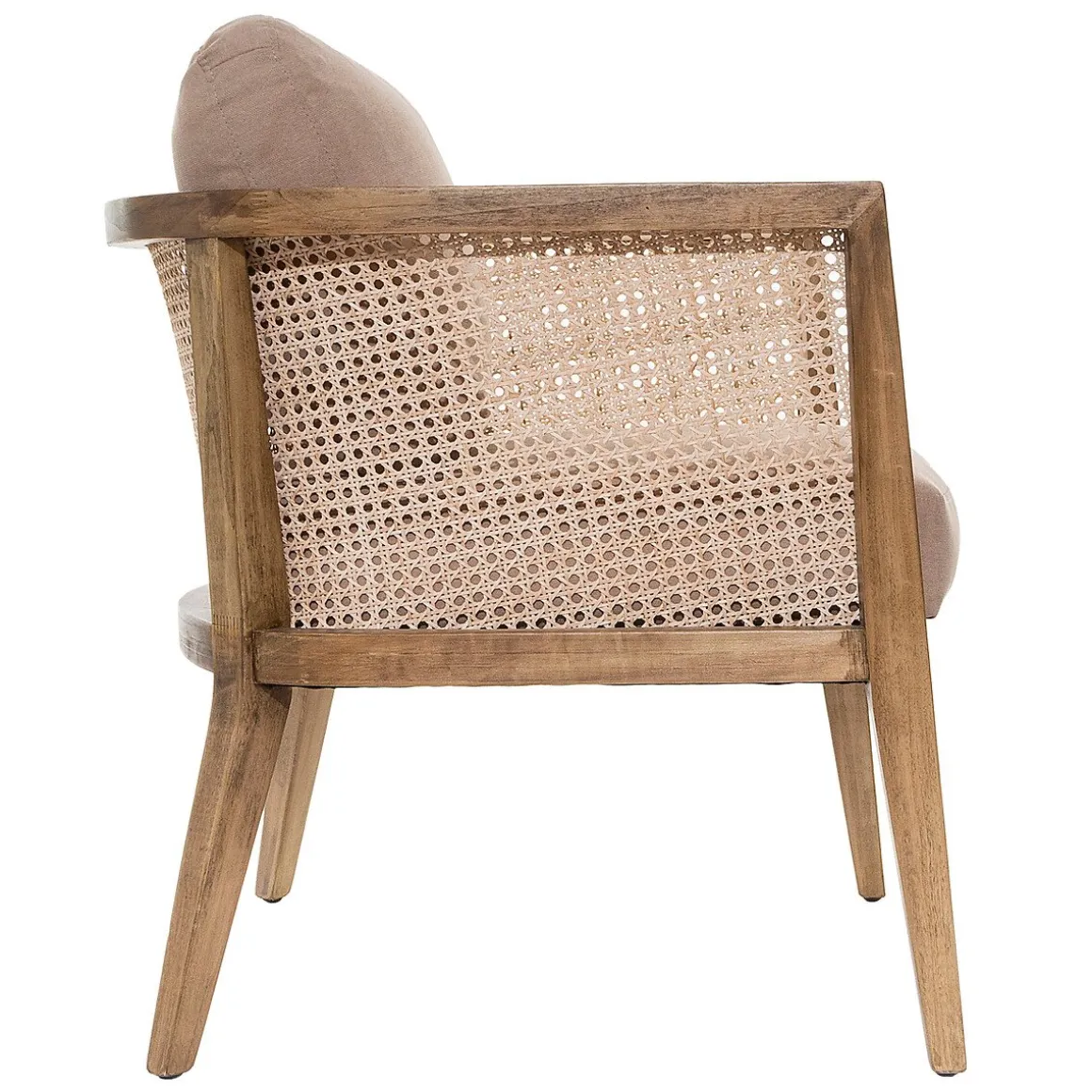Cadeirão KOZA taupe em madeira