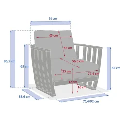 Cadeirão LEMINDO em madeira eucalipto