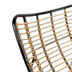 Cadeirão RELAX bubble em metal e rattan com almofada