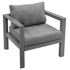 Cadeirão ÉVASION cinza graphite com braços