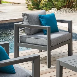 Cadeirão ÉVASION cinza graphite com braços