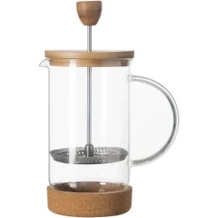Cafeteira em vidro e bambu 60cl