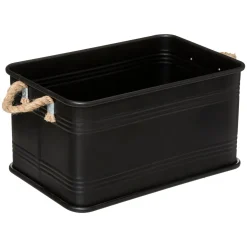 Caixa CUBA preta de metal 25x45cm