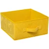 Caixa de arrumação amarelo veludo