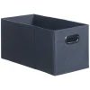 Caixa de arrumação antracite com pegas 15x31cm