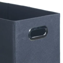 Caixa de arrumação antracite com pegas 15x31cm