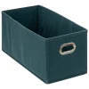 Caixa de arrumação azul petróleo 15x31cm