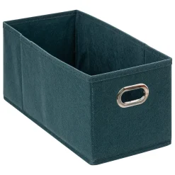 Caixa de arrumação azul petróleo 15x31cm