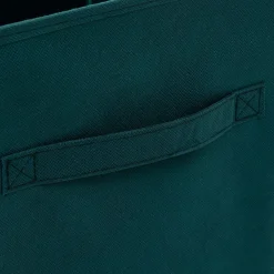 Caixa de arrumação azul petróleo 31x31cm