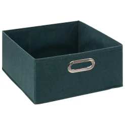 Caixa de arrumação azul petróleo 31x31cm