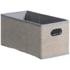 Caixa de arrumação bege claro 15x31cm
