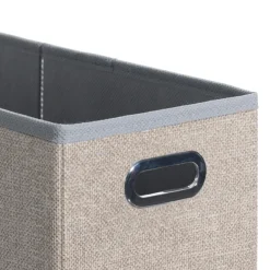 Caixa de arrumação bege claro 15x31cm