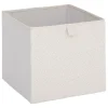 Caixa de arrumação branco em bouclé 31x31cm