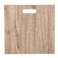 Caixa de arrumação carvalho natural 31x31cm
