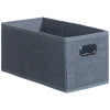 Caixa de arrumação cinza escuro 15x31cm